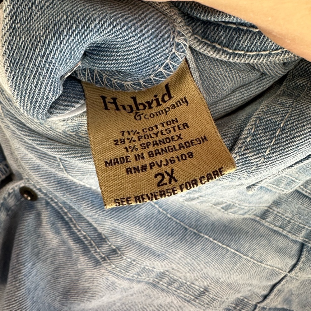 Light Blue Embroidered Denim Overalls - Picture 6 of 6